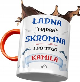 Narancssárga Bögre Kamilla Feleség Ajándék Nyomtatott Fotóval