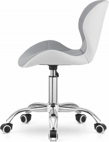 AKCIÓ Szürke-fehér irodai szék AVOLA ökobőrből II. osztály