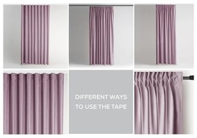 Világos rózsaszín bársony dimout (részleges sötétítő) függöny 140x270 cm Pleat – Restilo