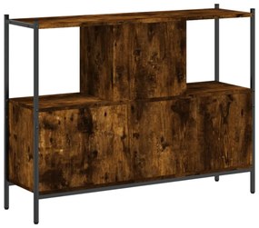 füstös tölgy színű szerelt fa könyvszekrény 102x28x77,5 cm