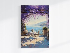 Poszter Tájkép Mediterrán Terasz Tenger Wisteria 80x120
