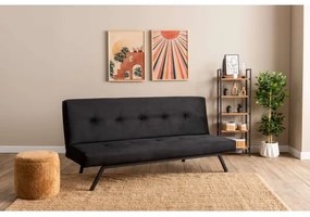 Fekete BAKU kétszemélyes kihúzható kanapé