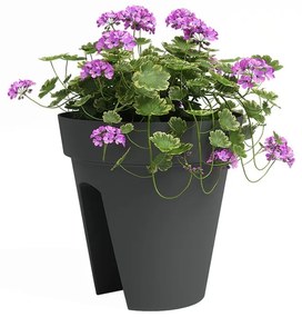 Újrahasznosított műanyag függő virágcserép korlátra ø 30 cm Capri – Artevasi