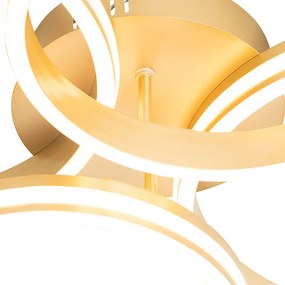 Mennyezeti lámpa sárgarézzel, beépített LED-del, 3 fokozatú fényerő-szabályozóval, 4 lámpás - Navara