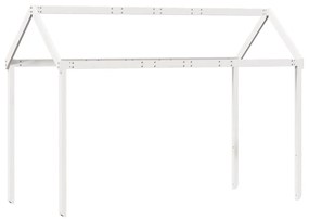 fehér tömör fenyőfa magasított ágy tetővel 90 x 200 cm