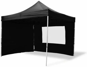 Kerti pavilon PROFI Fekete 3 x 3 m + 4 oldalfallal