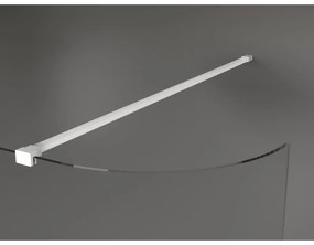 Mexen Kioto, lekerekített zuhanyparaván 120 x 200 cm, 8 mm átlátszó üveg, fehér profil, 800-120-101-20-06