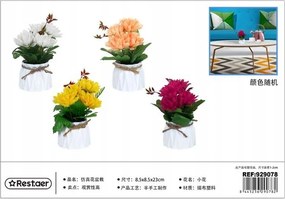 Virágtartó Mesterséges Virágokkal Kiváló Minőség Dekoráció