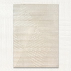 Krémszínű Világos Szőnyeg 80X150 CM Nappali Asztal Alá Puha Haj Modern