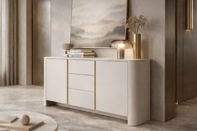 Sorrenti komód 168 cm fiókokkal – kasmír / arany