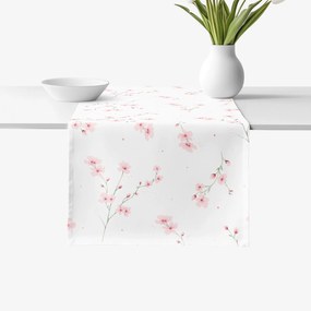 Goldea pamut asztali futó - cseresznyevirágok 35x180 cm