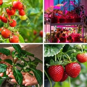 LED állítható asztali növénylámpa VITARO 3xLED/10W/230V fekete