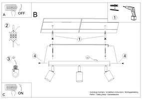 Sollux SL.1368 - Spotlámpa WINX 3xGU10/10W/230V fekete/króm