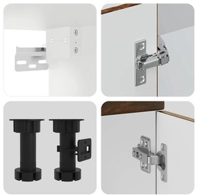 vidaXL 8 részes konyhaszekrény szett Kalmar füstölt tölgy műszaki fa