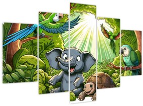 Kép - Vidám állatkák (150x105 cm)