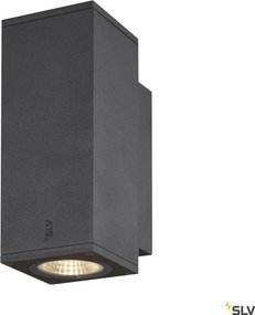 SLV 1003418 ENOLA SQUARE Modern Kültéri Fali Lámpa Antracit, Átlátszó LED IP65