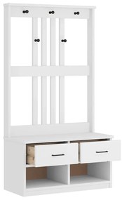 SANDNES tömör fenyőfa előszobafa 87x40x159,5 cm