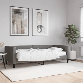sötétszürke szövet heverő matraccal 90 x 190 cm