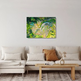 A rizsföldek képe madártávlatból (üvegen) (70x50 cm)