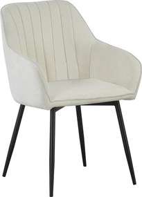 Design fotel, krémszínű/fekete, VAJRO