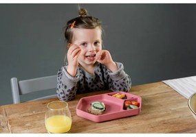 Piros szilikon gyerek tányér 16x25 cm – Kindsgut