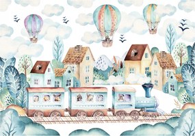 Flizelin fotótapéta Vonat állatokkal a mesék birodalmában 312x219 +ragasztó