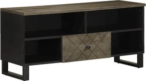 vidaXL fekete tömör mangófa TV-szekrény 100 x 33 x 46 cm