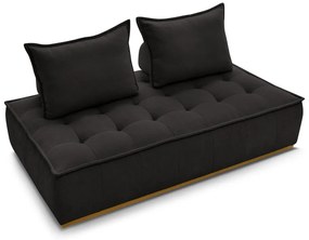 Fekete zsenília kanapé 175 cm Elisa – Bobochic Paris