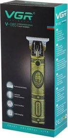 VGR Akkumulátoros Minőségi Gravírozott Férfi Hajvágó Gép 1500 mAh Lítium Akku Digitális kijelzővel