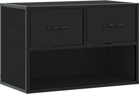 vidaXL fekete szerelt fa és fém TV-szekrény 60 x 31 x 39,5 cm