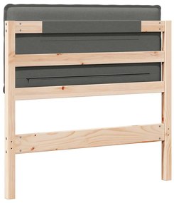 Kárpitozott fejtámla Természetes és Világosszürke 100 cm