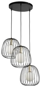 Csillár zsinóron BELL 3xG9/12W/230V fekete/arany