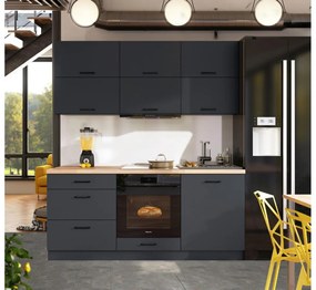 ELISE 180 cm-es grafit konyhablokk