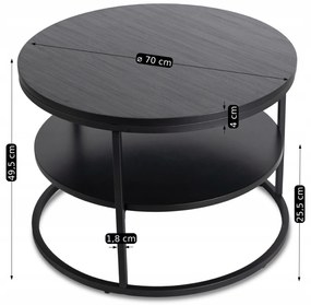 Dohányzóasztal Fekete Színben. BEST