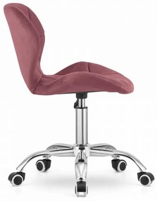 Dolgozószobai szett íróasztal TAYLOR SONOMA 100x50 cm + irodai szék AVOLA VELVET sötét rózsaszín