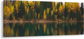 Erdei tó képe (120x50 cm)