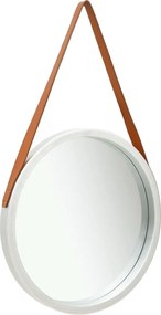 vidaXL ezüstszínű fali tükör pánttal 50 cm