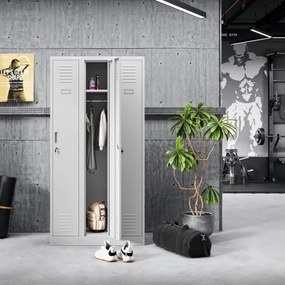 Fém BHP munkaszekrény szürke: KACPER II 1 Plus