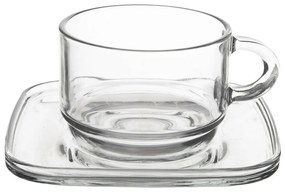 Orion üvegpohár készlet csészealjjal Cozy 6 db, 0,27 ml, 270 ml