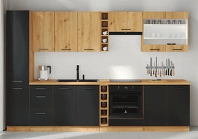 Felső szekrény, artisan tölgy, MONRO 60 GU-36 1F