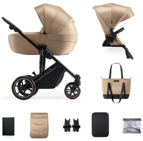 KINDERKRAFT - Kombinált babakocsi 2in1 PRIME 2 bézs