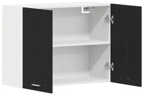 vidaXL Fekete Tölgy Fali Szekrény - 80x31x60 cm - Mérnöki fából