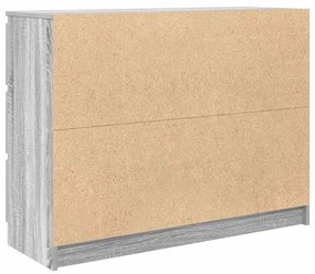 szürke sonoma színű szerelt fa tálalószekrény 100x35x76 cm