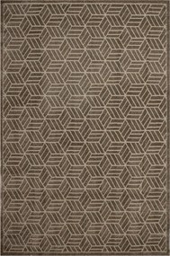 Szőnyeg Barna Bézs Modern Mintás Cubes Kocka 3D Teno 160x230 cm