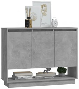 betonszürke forgácslap tálalószekrény 97 x 31 x 75 cm