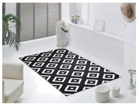 Fehér-fekete mosható szőnyeg 80x150 cm Geo – Vitaus