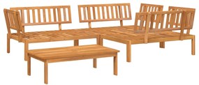 vidaXL 4 részes tömör akácfa kerti raklap ülőgarnitúra
