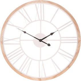 Falióra 50 cm átmérő fém fa kerettel fehér római számokkal
