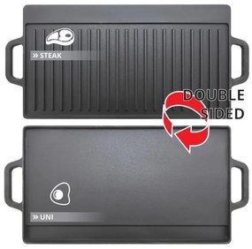 Kétoldalas grilllap 50x23 cm