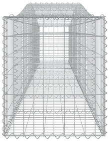 vidaXL 2 db íves horganyzott vas gabion kosár 400x50x60/80 cm